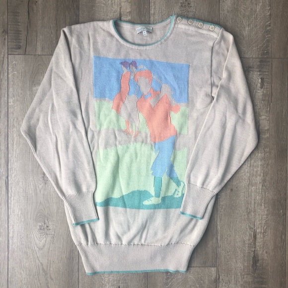 Lucky Brand Golf Pastel Sweater - Picture 1 of 5